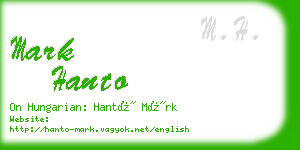 mark hanto business card